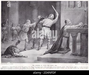 The Murder of Knud the Saint 1086 Stock Photo