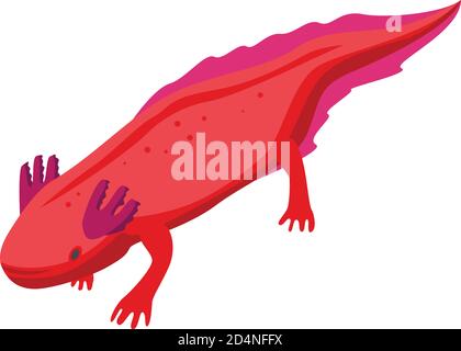 Axolotl animal icon, isometric style Stock Vector