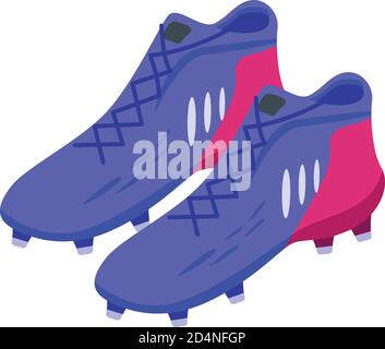 Game soccer boots icon, isometric style Stock Vector