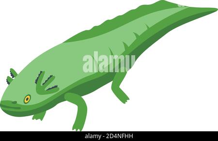 Walking fish icon, isometric style Stock Vector