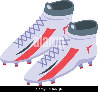 Sport soccer boots icon, isometric style Stock Vector