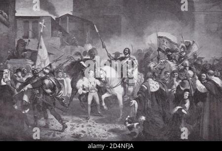 The Entry of Charles VIII. into Florence 1495 Stock Photo