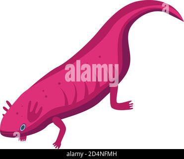 Water axolotl icon, isometric style Stock Vector
