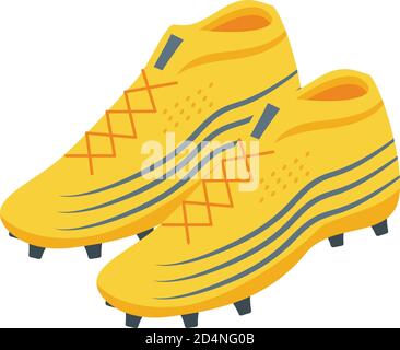 Pair of soccer boots icon, isometric style Stock Vector