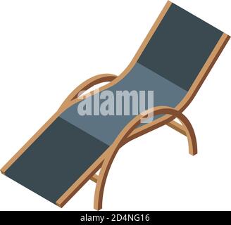 Beach chair icon, isometric style Stock Vector