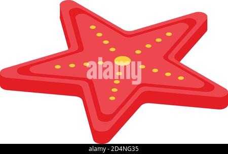 Sea star icon, isometric style Stock Vector