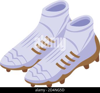 Football cleats icon, isometric style Stock Vector