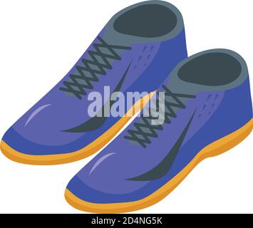 Field soccer boots icon, isometric style Stock Vector