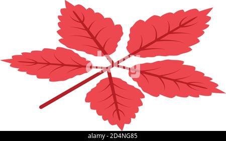 Season autumn leaf icon, isometric style Stock Vector