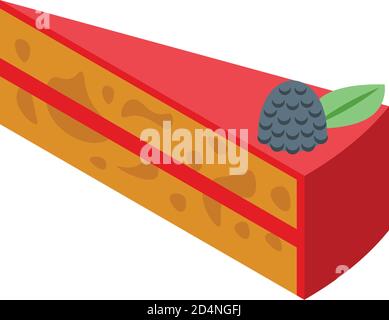 Biscuit cake icon, isometric style Stock Vector