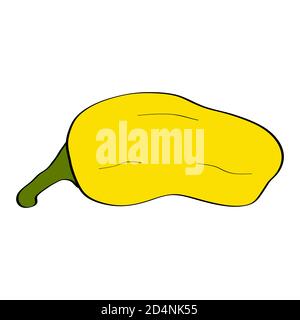 Pepper. Hand drawn doodle icon. Colorful vector illustration isolated on white background. Decoration for greeting cards, posters, patches, prints for Stock Vector