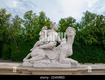 Warsaw, Poland - June 28, 2018. Gardens of Wilanow Royal Palace in Warsaw, Poland Stock Photo