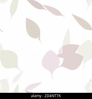 Fall Leaves Seamless Vector Pattern - Repeating ornament for textile, wraping paper, fashion etc. Stock Vector