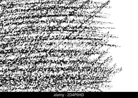 Black crayon doodle background with isolated edge. Hand drawn texture Stock Photo