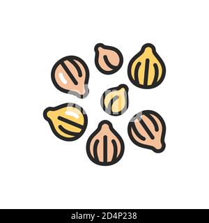Coriander color line icon. Spices, seasoning. Vector illustration Stock Vector