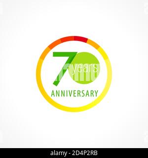 70 years old celebrating logotype. Colored happy anniversary 70 th numbers. Creative  decorative greetings. Age symbol. Special prize, percent off. Lab Stock  Vector Image & Art - Alamy