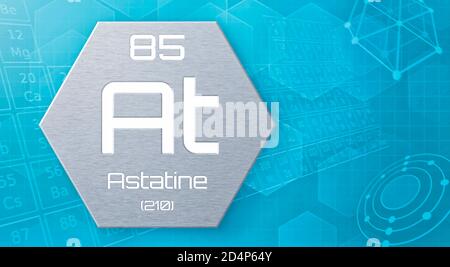 Chemical element of the periodic table - Astatine Stock Photo