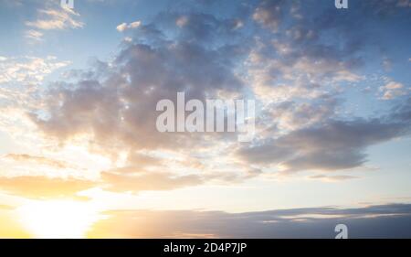 dramatic sky at sunset Stock Photo