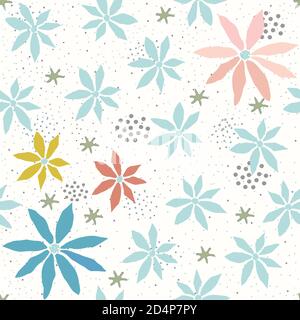Seamless Pattern with Cute Apples on cute background. Scandinavian Style. Stock Vector
