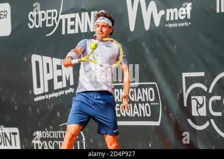 October 9, 2020, Parma, Italy: parma, Italy, , 09 Oct 2020, Marco Cecchinato during ATP Challenger 125 - Internazionali Emilia Romagna - Tennis Internationals - Credit: LM/Roberta Corradin (Credit Image: © Roberta Corradin/LPS via ZUMA Wire) Stock Photo