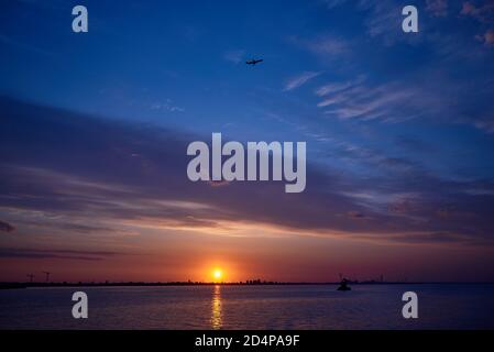 evening city scape of capital of danmark copenhagen Stock Photo