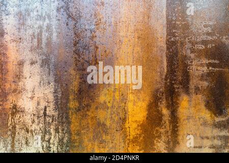 Rusty Metal Surface Texture Background. Abstract Grunge Rough Wallpaper Design Stock Photo