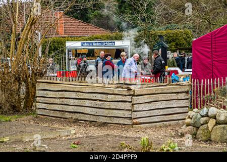 Fishery and smokehouse Alt Schwerin in Malchow, Germany Stock Photo