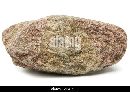 Large rock stone isolated on a white background. Stock Photo