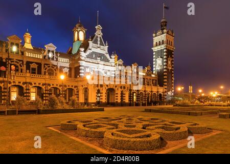 Dunedin Station, Oceania, Architect George Alexander Troup, Otago, South Island, New Zealand, Oceania Stock Photo