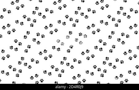 Dog footprint wallpaper. Pawprint. Vector on isolated white background. EPS 10 Stock Vector