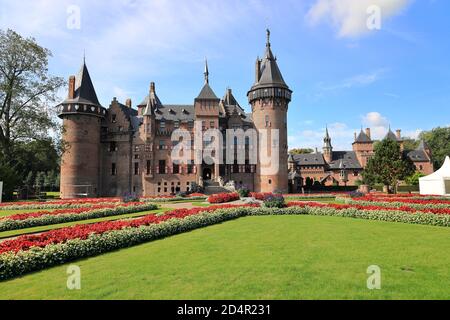 De Haar Castle in Utrecht, the Netherlands. Stock Photo