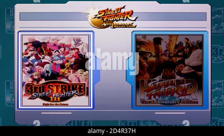 Street Fighter Anniversary Collection - Sony Playstation 2 PS2 - Editorial use only Stock Photo