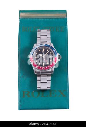 MANILA, PHILIPPINES - Oct 08, 2020: Luxury watch isolated on white background for men and women wrist watch Stock Photo