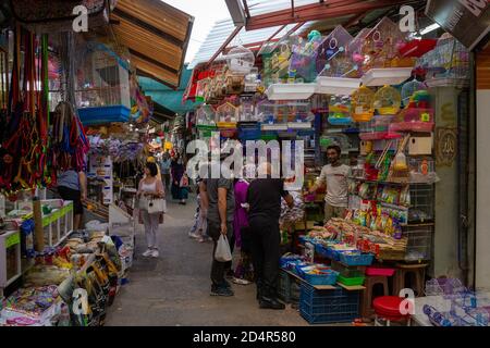 View from Kemeralti during coronavirus outbreak. Kemeralti is a historical bazaar district of Izmir, Turkey on October 9, 2020. Stock Photo