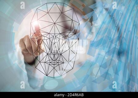 Artificial intelligence, conceptual illustration. Stock Photo