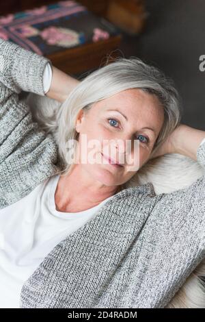 Senior woman portrait. Stock Photo