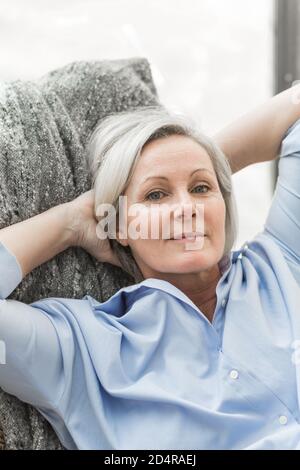 Senior woman portrait. Stock Photo