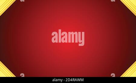 Golden abstract red luxury frame background Stock Vector