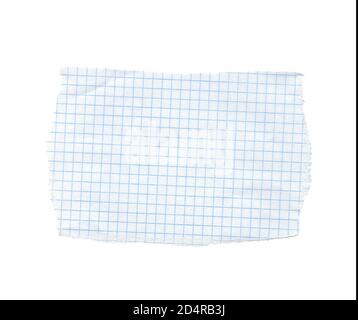 Math torn paper isolated on white background Stock Photo