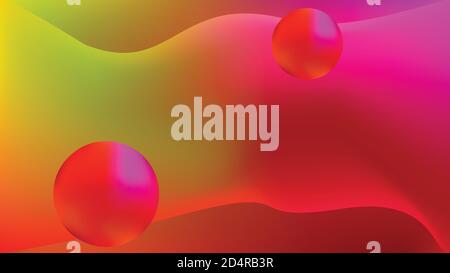 Abstract gradient fluid flow colorful background Stock Vector