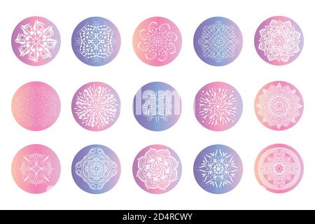 Magic story highlight covers. Social media boho mystic minimal Stock Vector