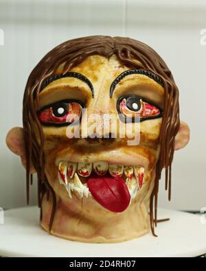 halloween festival, scary vampire concept in close up Stock Photo