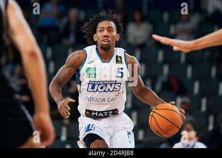 Karlsruhe, Deutschland. 10th Oct, 2020. Gregory Clay Foster (Lions) Single Action, Cut Out. GES/Basketball/ProA: PSK Lions - WWU Baskets Muenster, 10.10.2020 - | usage worldwide Credit: dpa/Alamy Live News Stock Photo