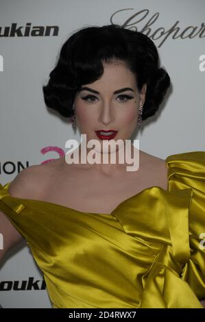 Dita Von Teese attends 17th Annual Elton John AIDS Foundation Oscar Party at Pacific Design Center on February 22, 2009 in West Hollywood, CA Stock Photo