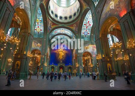 MOSCOW REGION, RUSSIA - AUGUST 27, 2020: In the Main Church of the Armed Forces of the Russian Federation. Patriot Park Stock Photo