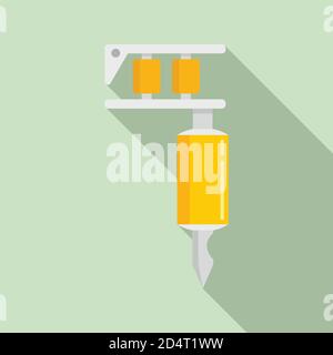 Tattoo rotary machine icon. Flat illustration of tattoo rotary machine vector icon for web design Stock Vector