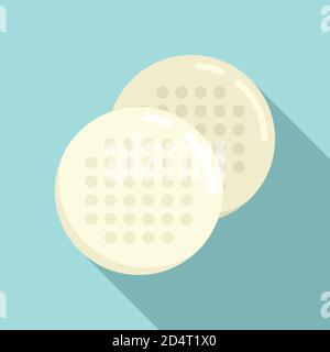 Tattoo studio round wipes icon. Flat illustration of tattoo studio round wipes vector icon for web design Stock Vector