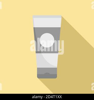 Tattoo cream tube icon. Flat illustration of tattoo cream tube vector icon for web design Stock Vector