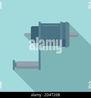 Tattoo machine handle icon. Flat illustration of tattoo machine handle vector icon for web design Stock Vector