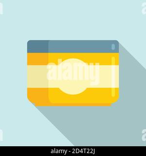 Tattoo cream jar icon. Flat illustration of tattoo cream jar vector icon for web design Stock Vector